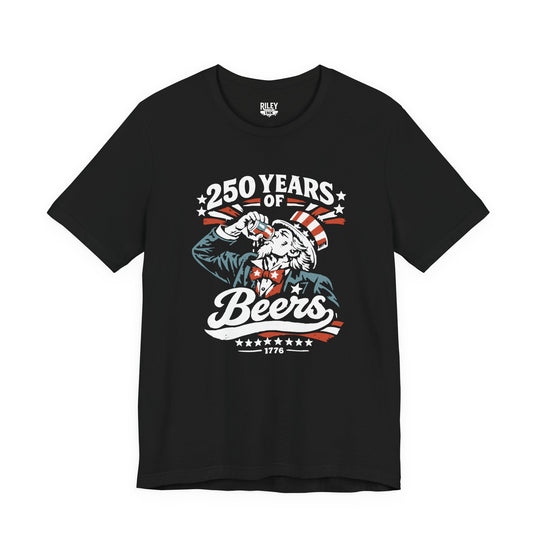 250 Years of Beers Tee in black color variant