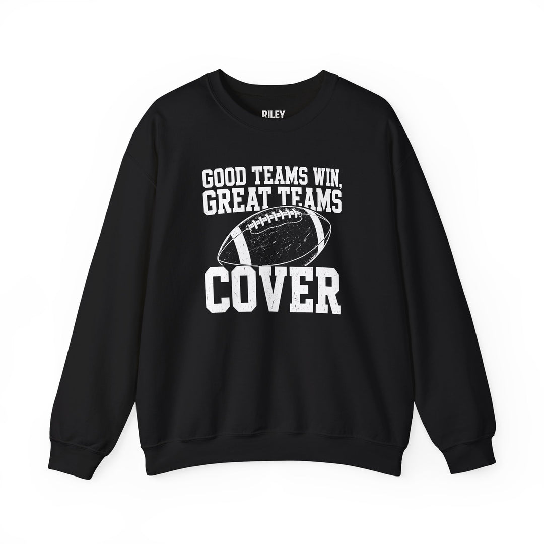 Good Teams Win Great Teams Cover Crewneck in black
