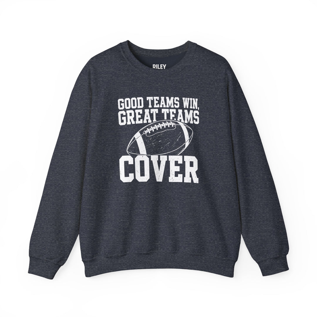 Good Teams Win Great Teams Cover Crewneck in white