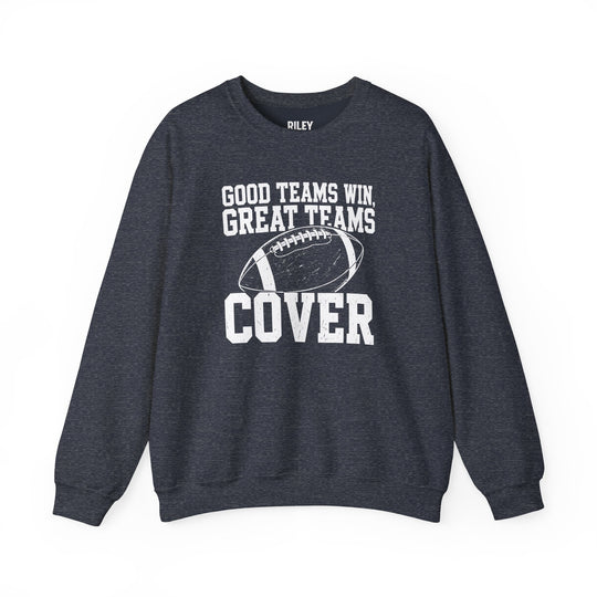 Good Teams Win Great Teams Cover Crewneck in white
