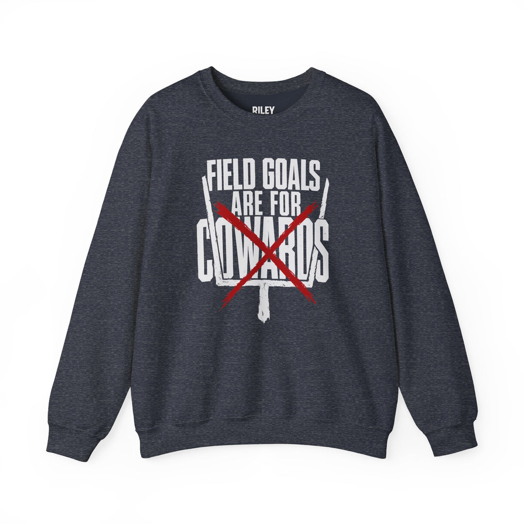 Field Goals are for Cowards Crewneck in dark gray