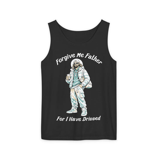 Forgive Me Father for I Have Dripped Tank color variant in navy