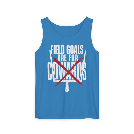 Field Goals are for Cowards Tank in navy blue color variant