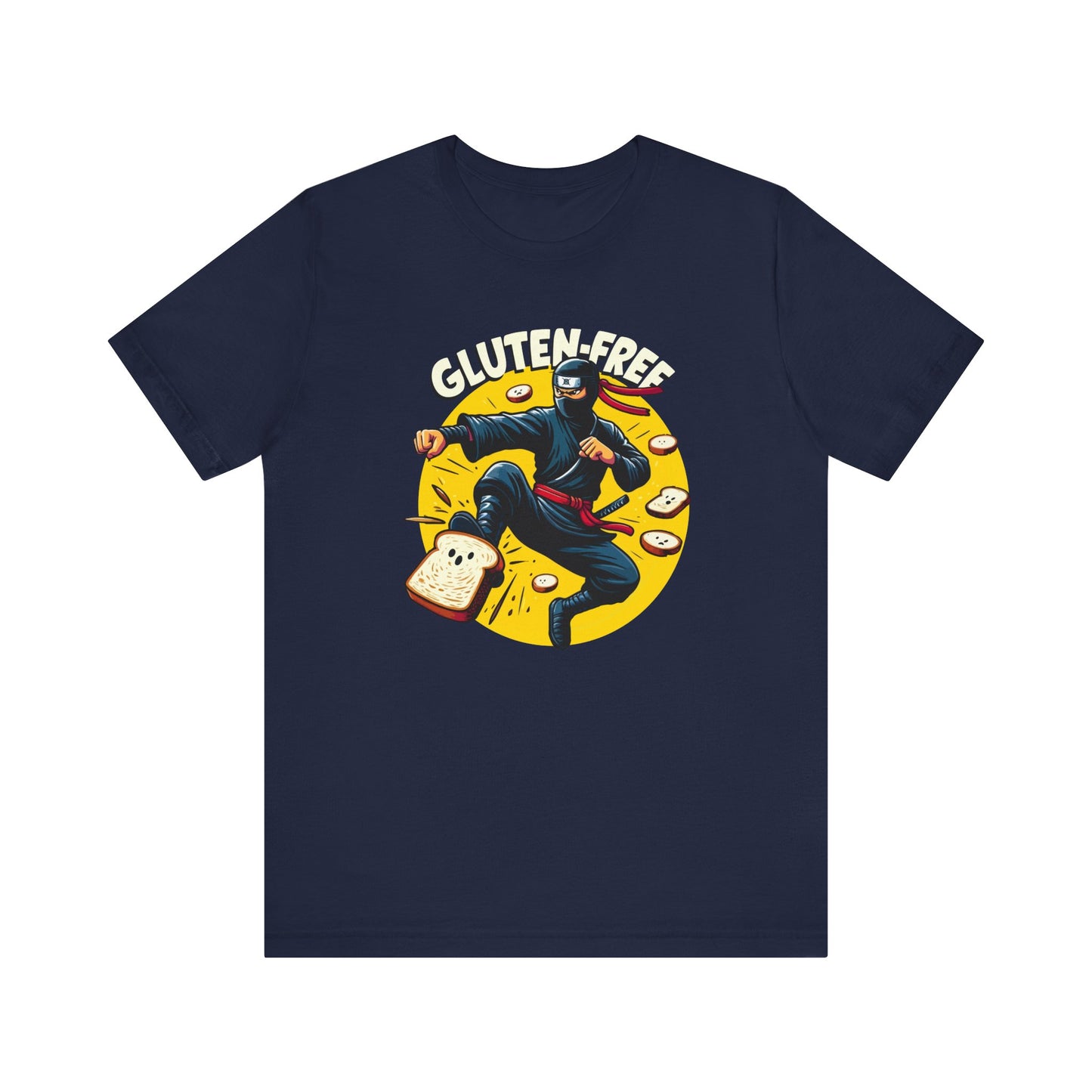 Gluten Free Funny T-Shirt - Gluten Ninja Graphic Tee - Funny Foodie Shirt