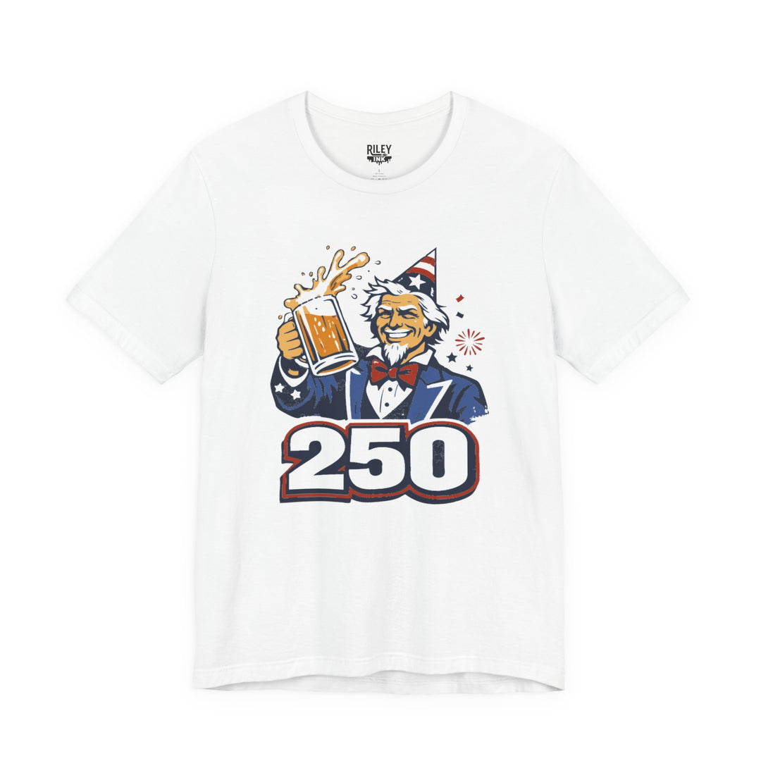 Uncle Sam 250th Birthday Cheers Tee in black