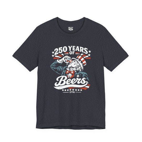 250 Years of Beers Tee in red color variant