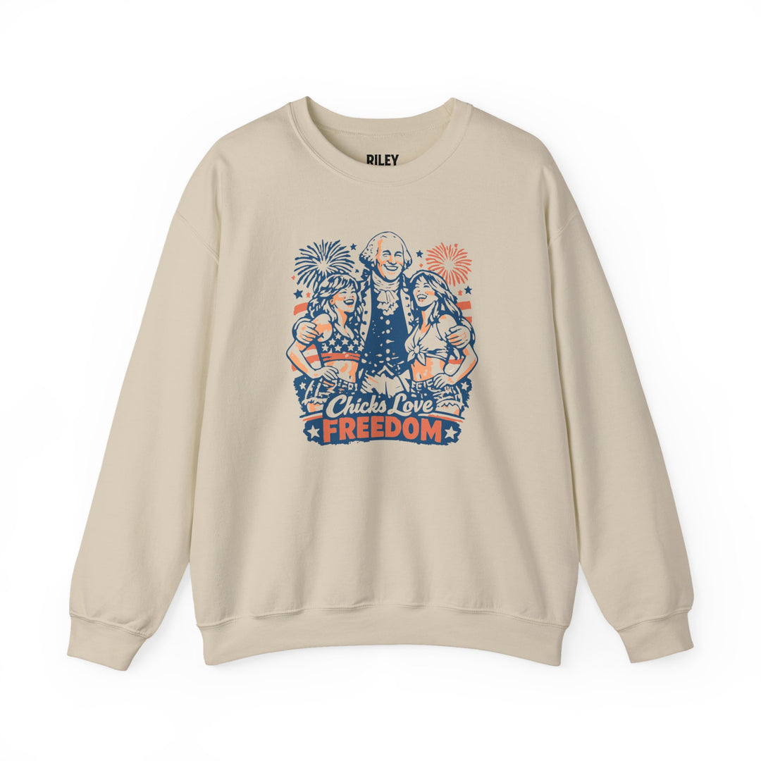 Chicks Love Freedom Crewneck color variants