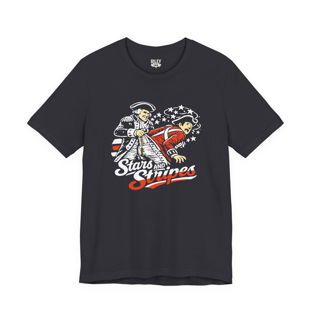 Stars and Stripes Wedgie Tee in blue color variant