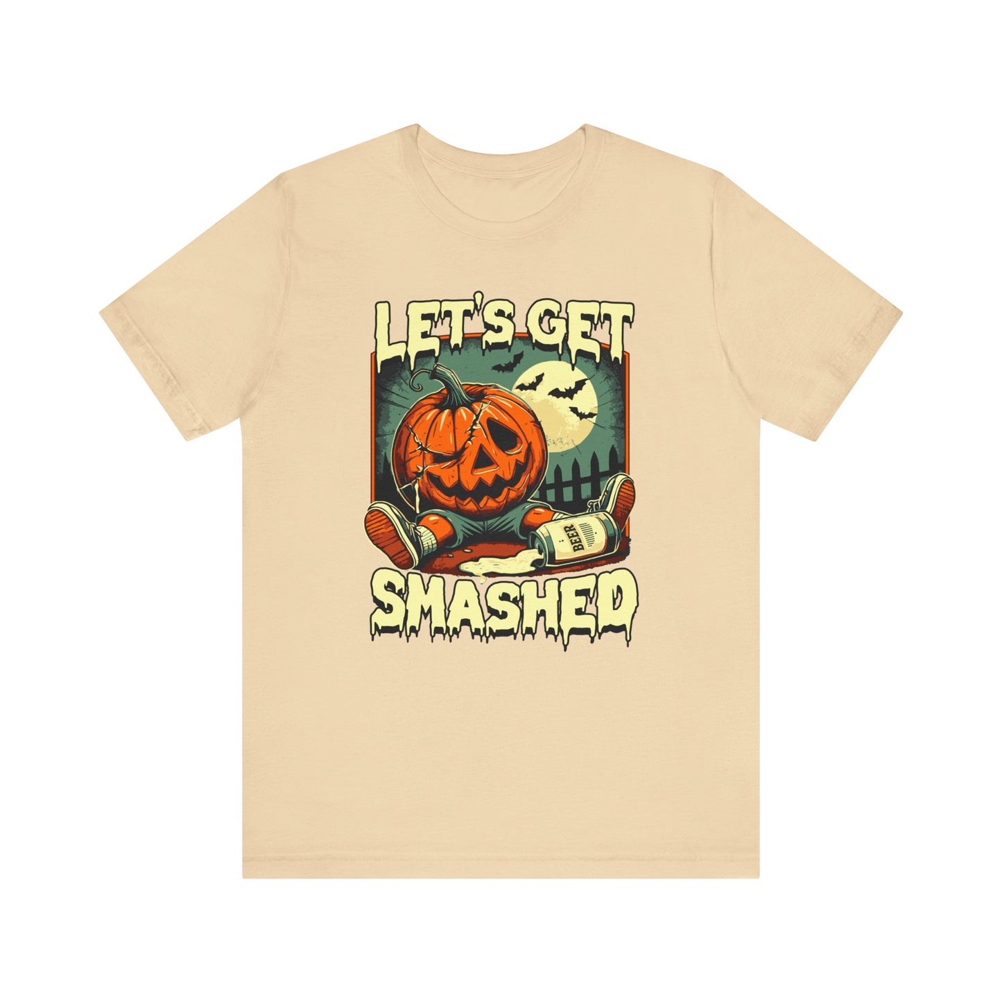 Let's Get Smashed Funny Halloween T-Shirt - Funny Drunken Pumpkin Tee - Halloween Party Beer Lover Shirt - Halloween Lowkey Costume Idea