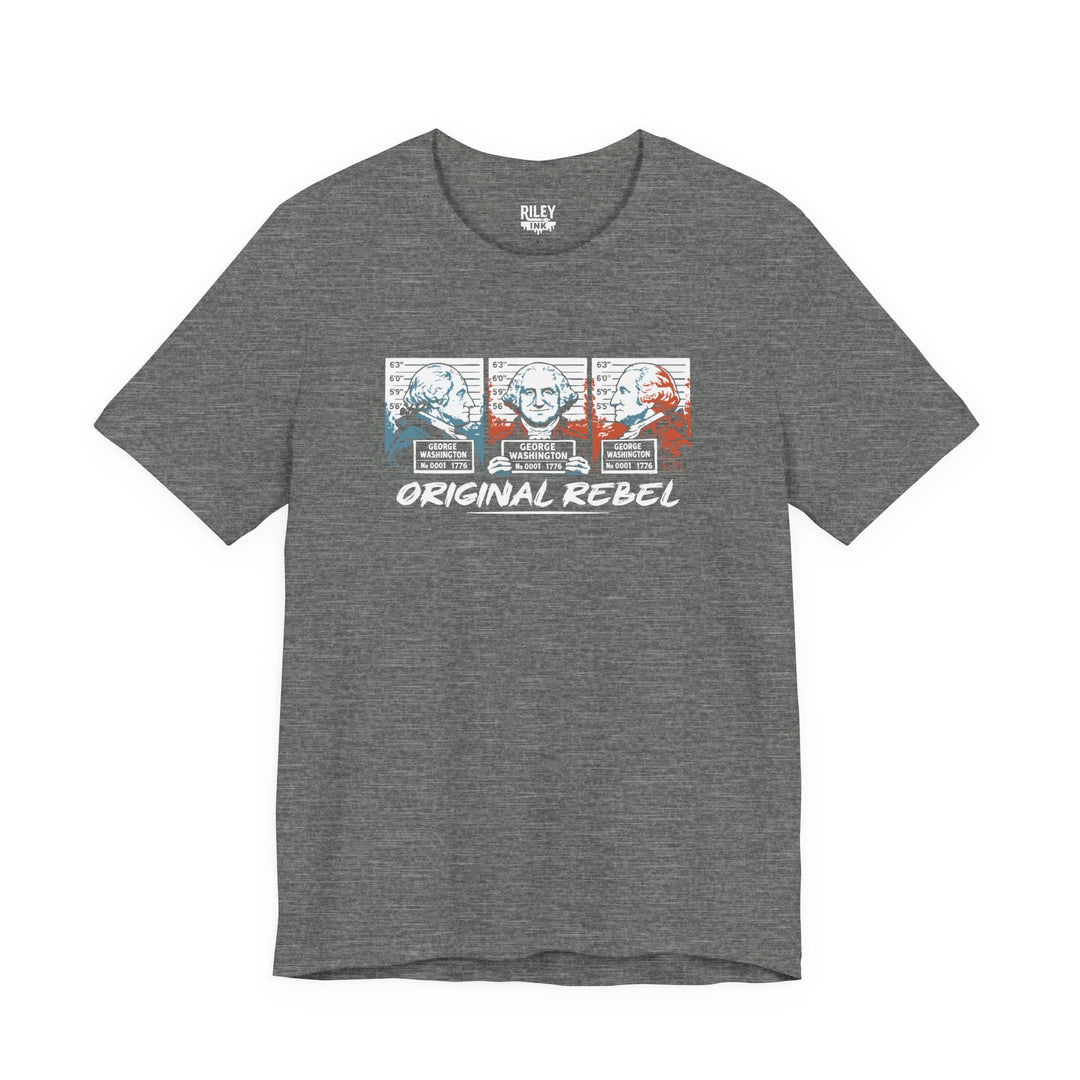 Original Rebel Tee front view on model