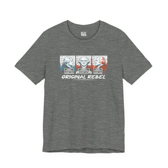Original Rebel Tee front view on model