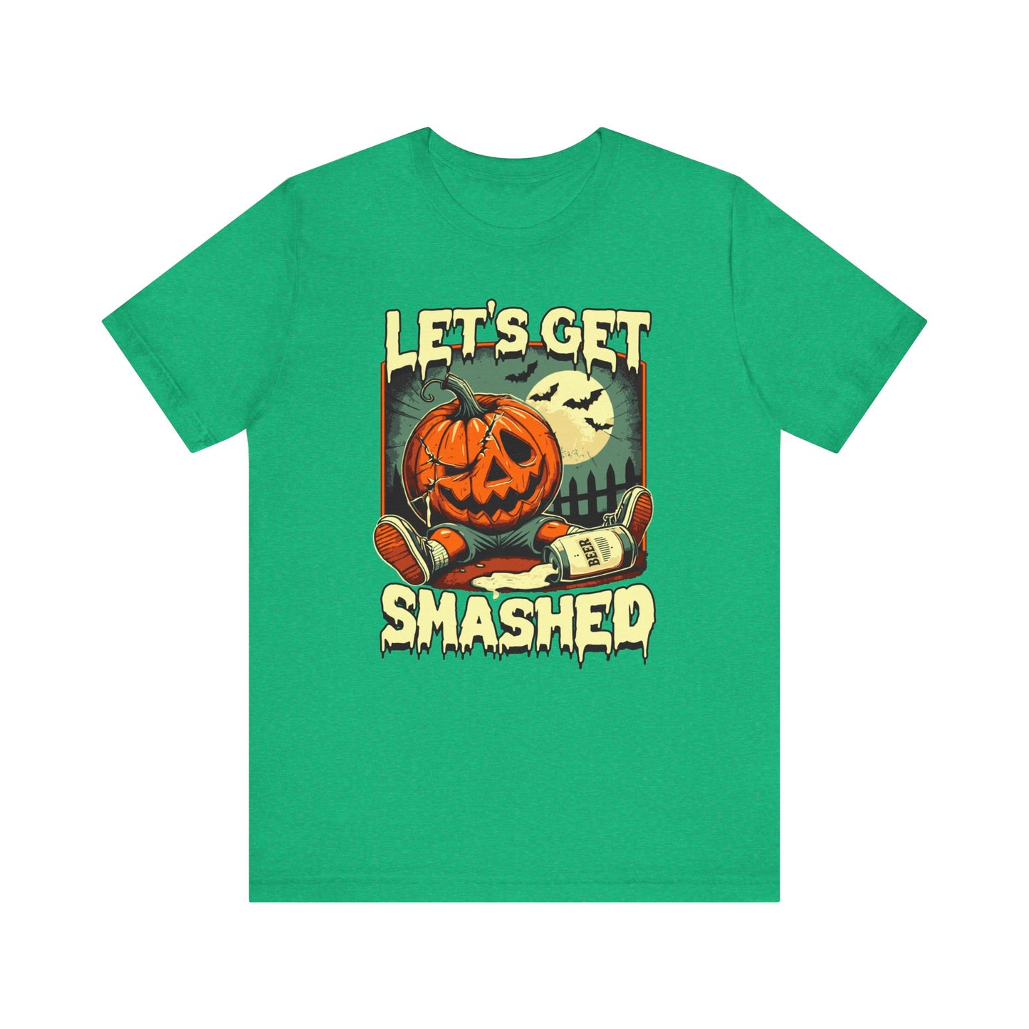 Let's Get Smashed Funny Halloween T-Shirt - Funny Drunken Pumpkin Tee - Halloween Party Beer Lover Shirt - Halloween Lowkey Costume Idea