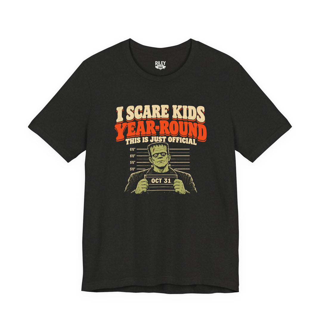 Front view of I Scare Kids Year Round Tee in navy