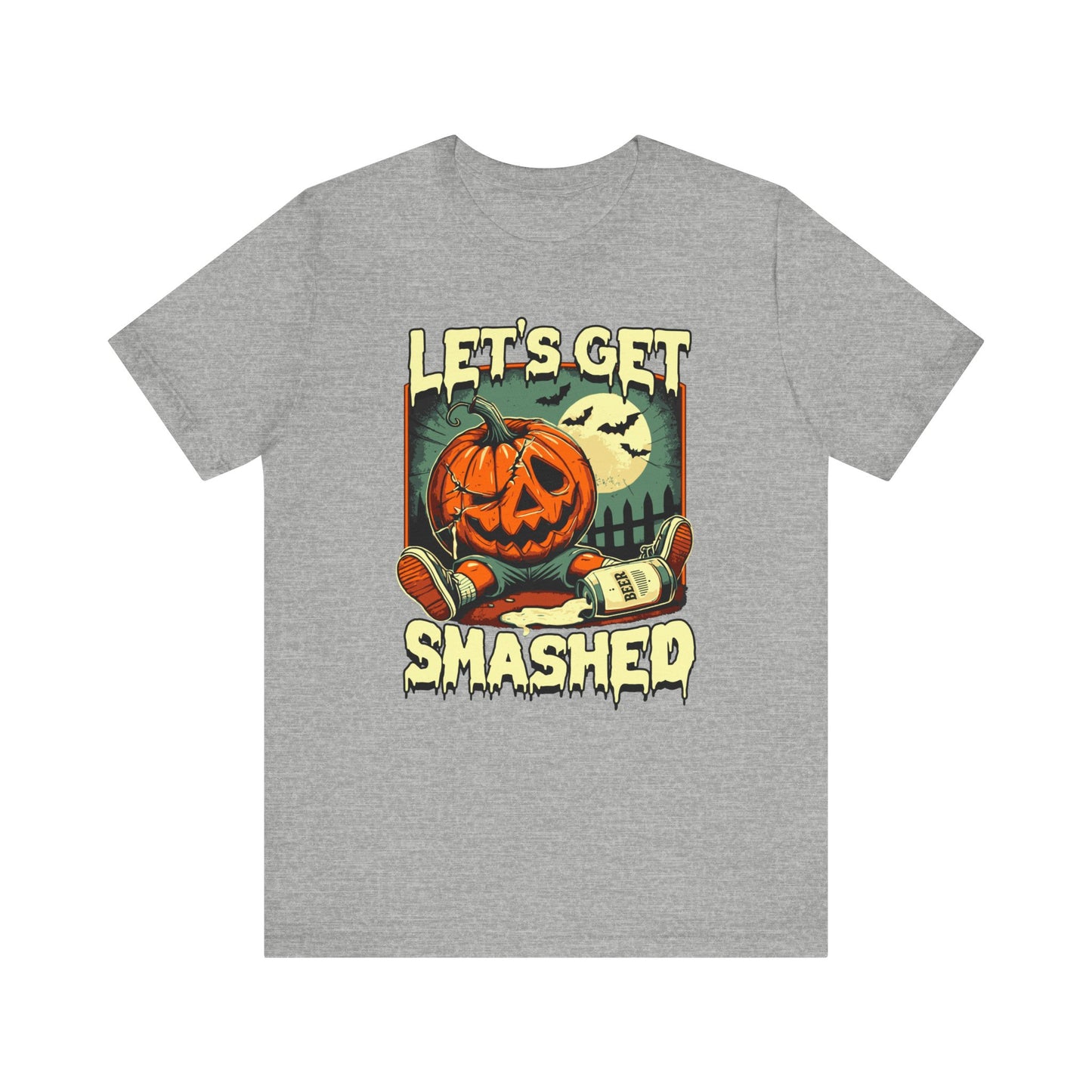 Let's Get Smashed Funny Halloween T-Shirt - Funny Drunken Pumpkin Tee - Halloween Party Beer Lover Shirt - Halloween Lowkey Costume Idea