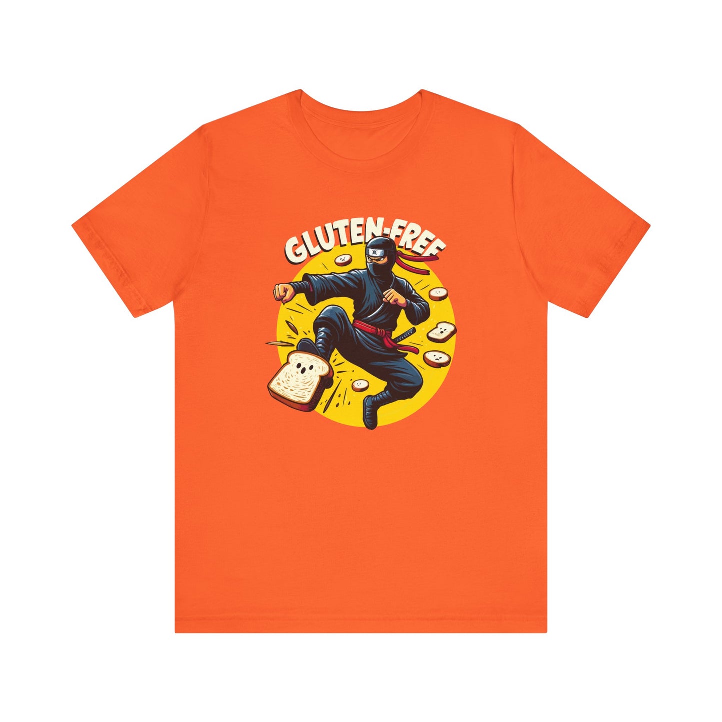 Gluten Free Funny T-Shirt - Gluten Ninja Graphic Tee - Funny Foodie Shirt