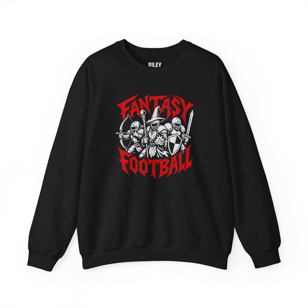 Fantasy Football DnD Crewneck worn by model, front view