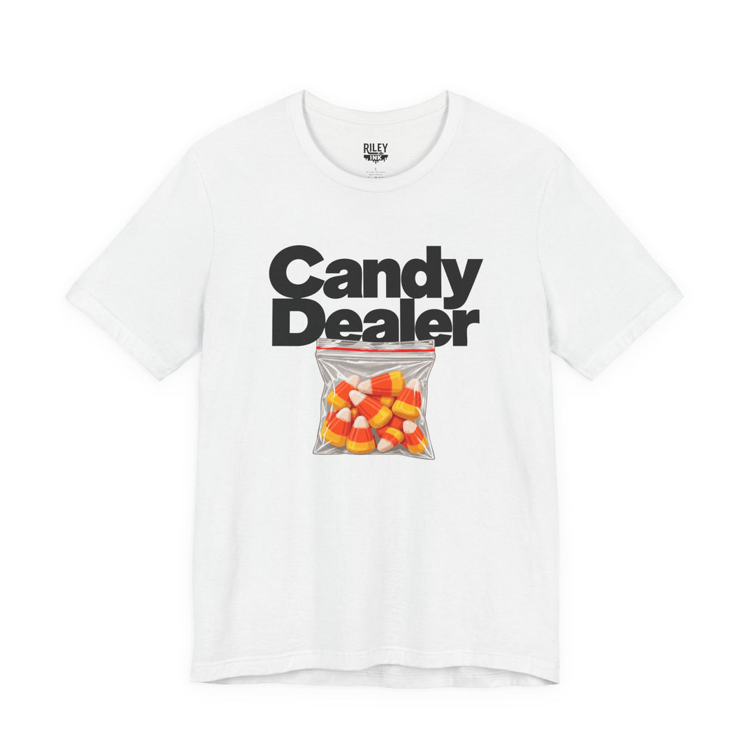 Candy Dealer Tee front view on model