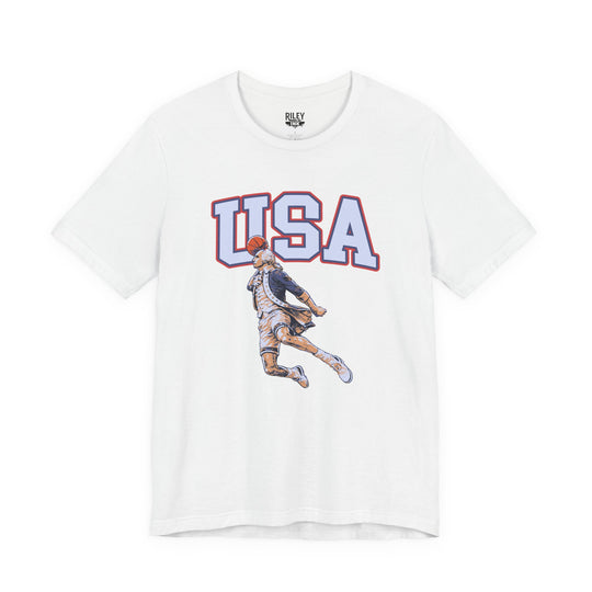 Dunk Washington Tee front view on model