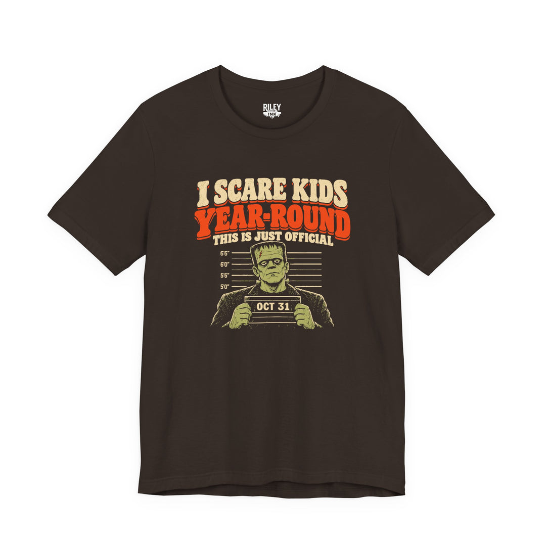 Front view of I Scare Kids Year Round Tee in black