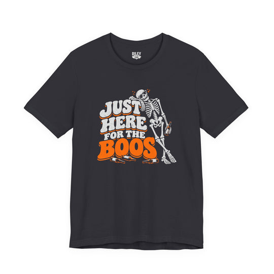Just Here for the Boos Tee front view in navy
