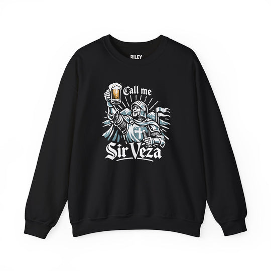Call Me Sir Veza Crewneck front view on model