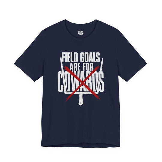 Field Goals are for Cowards Tee in heather blue