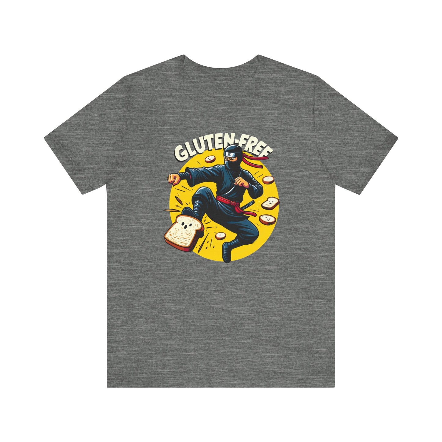 Gluten Free Funny T-Shirt - Gluten Ninja Graphic Tee - Funny Foodie Shirt