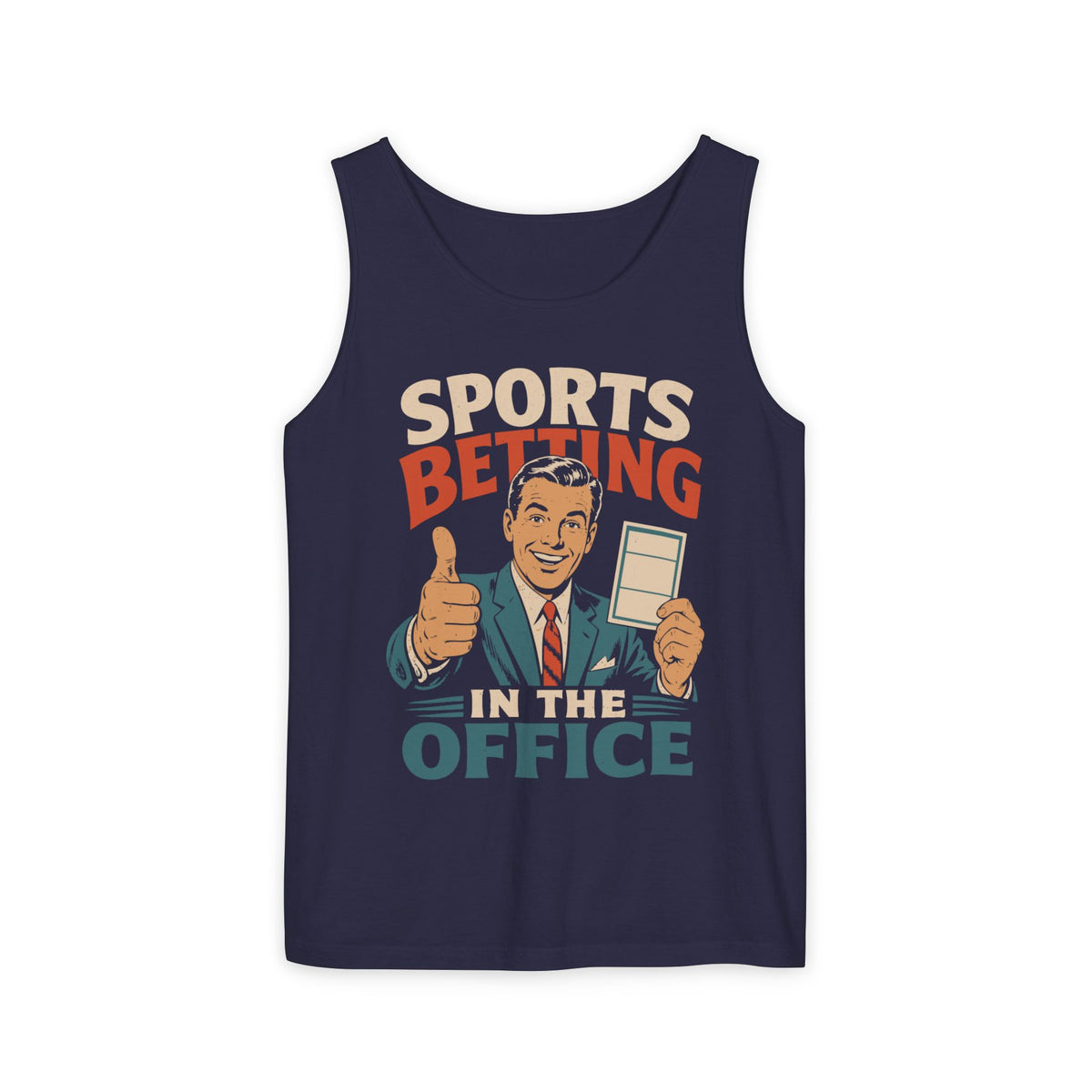 Sports Gambling in the Office Tank color variant in navy
