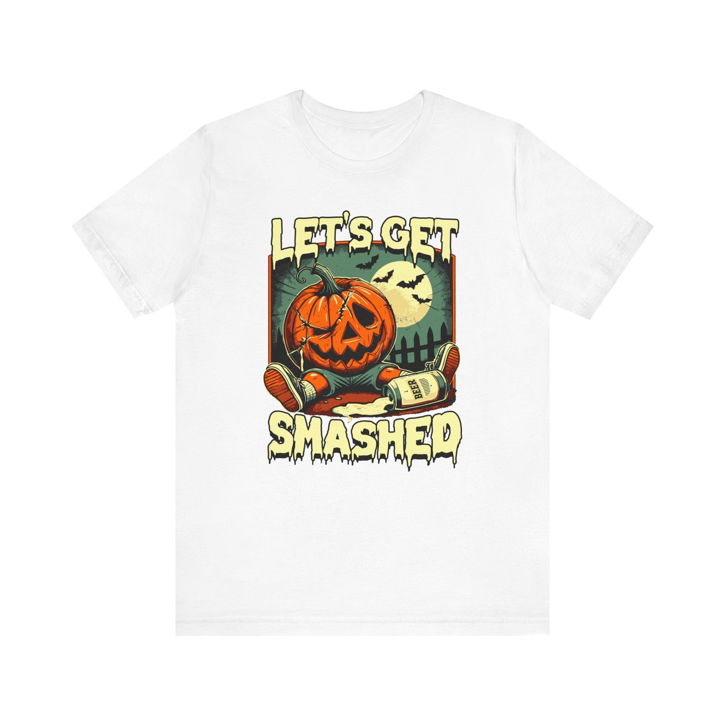 Let's Get Smashed Funny Halloween T-Shirt - Funny Drunken Pumpkin Tee - Halloween Party Beer Lover Shirt - Halloween Lowkey Costume Idea