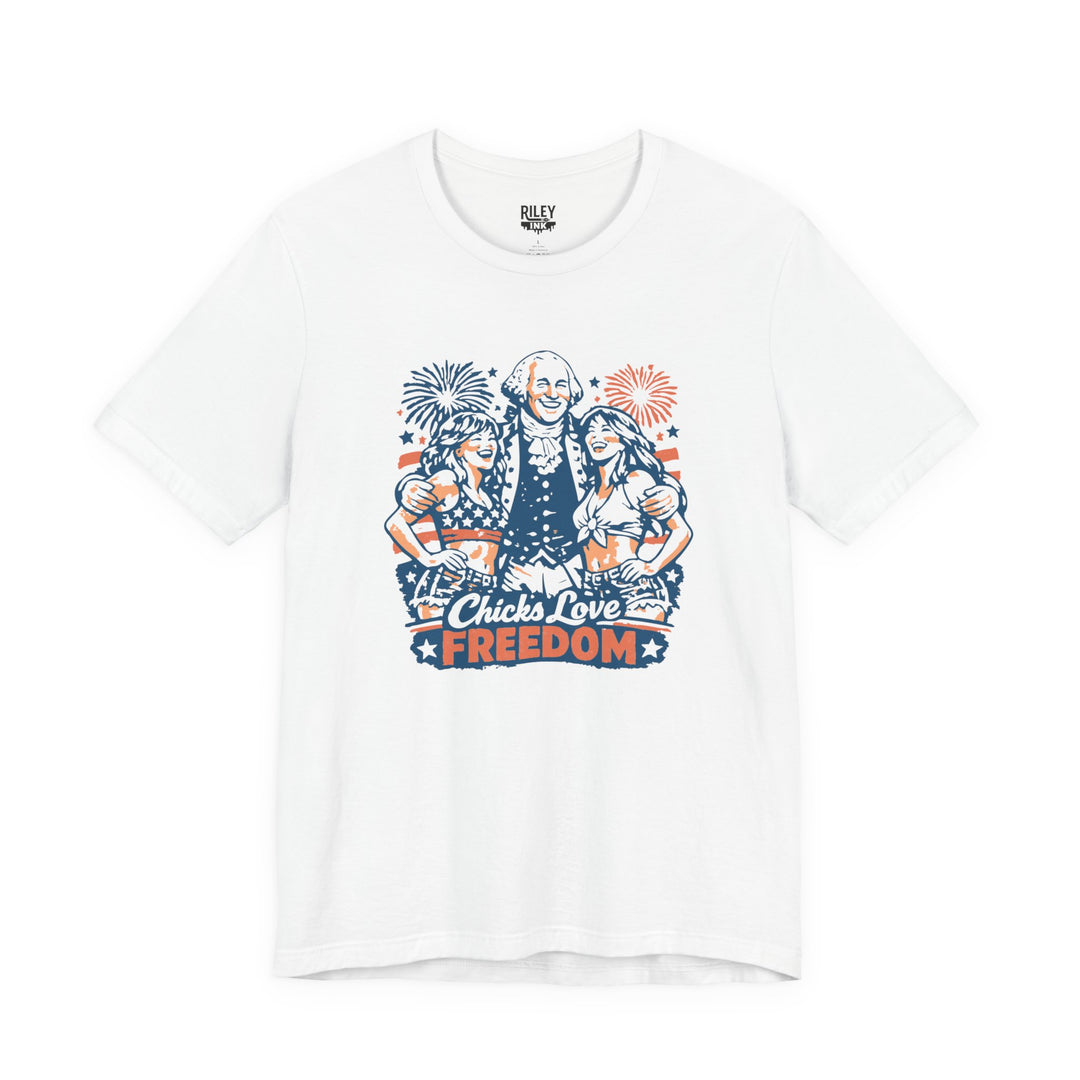 Chicks Love Freedom Tee in black