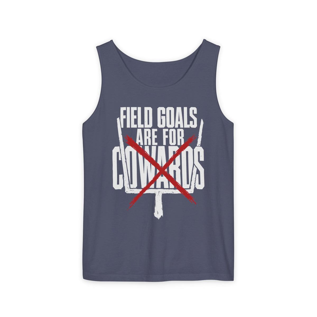 Field Goals are for Cowards Tank in white color variant