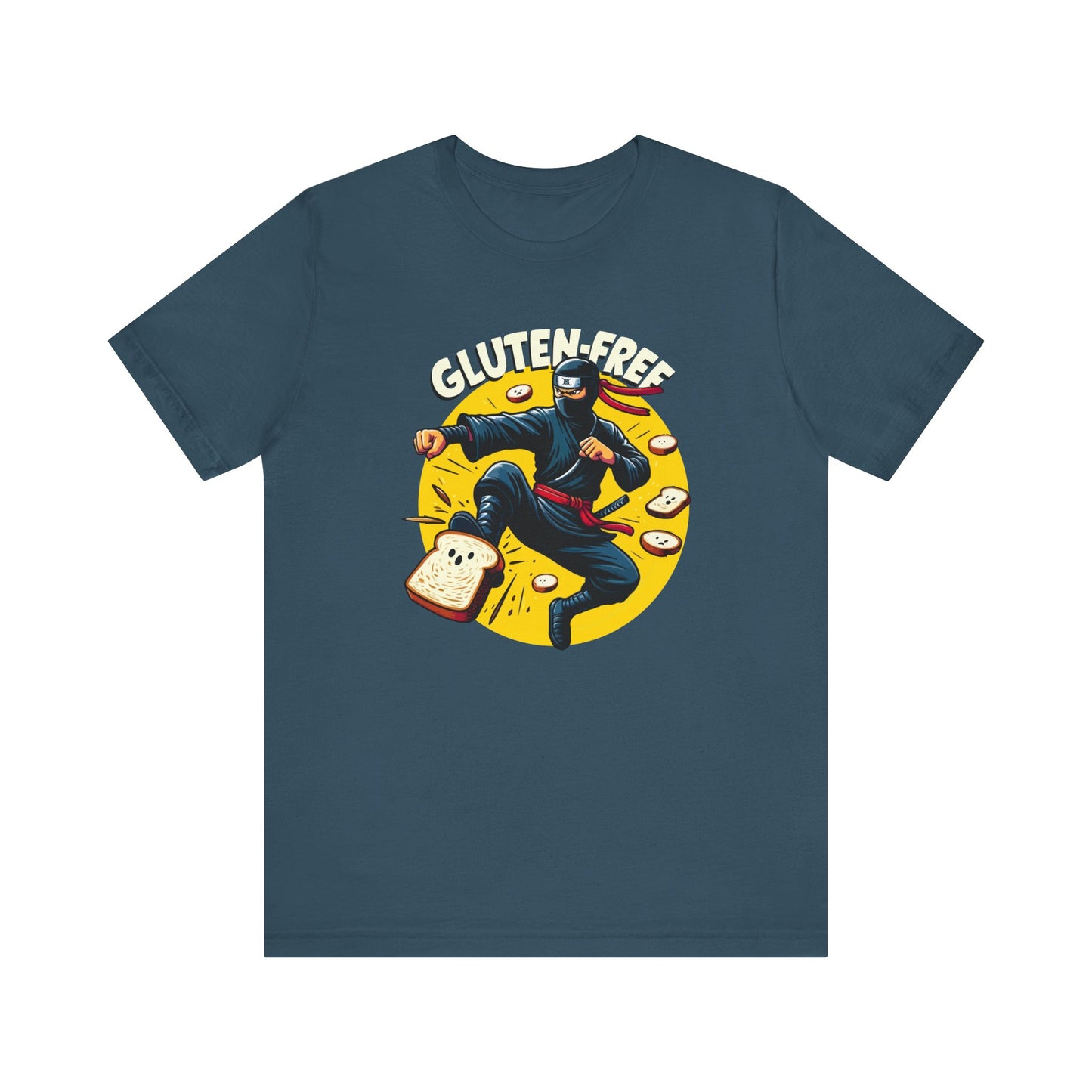 Gluten Free Funny T-Shirt - Gluten Ninja Graphic Tee - Funny Foodie Shirt