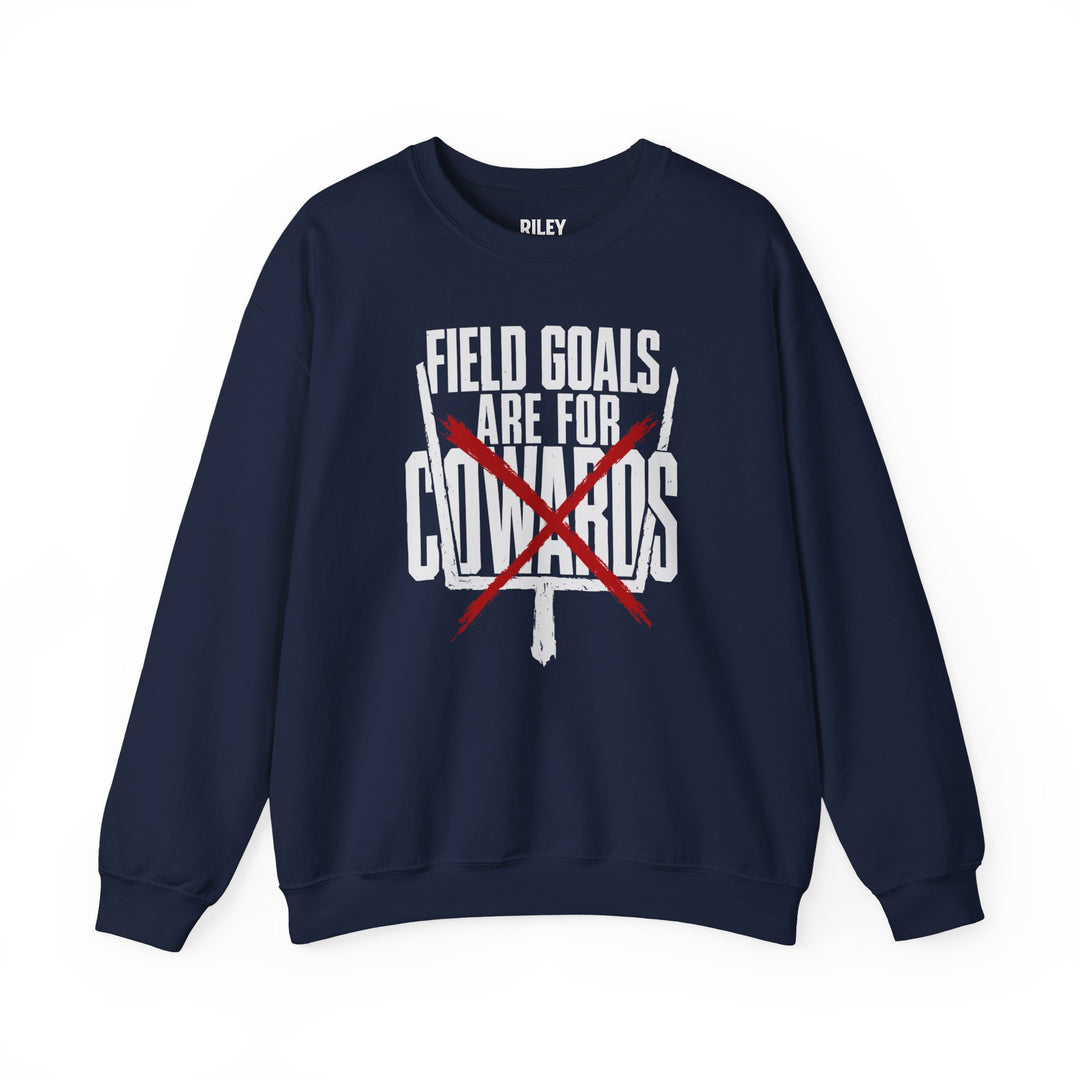 Field Goals are for Cowards Crewneck in charcoal