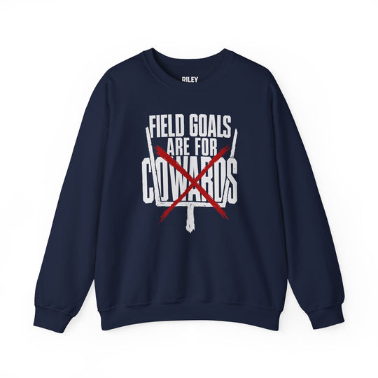Field Goals are for Cowards Crewneck in charcoal