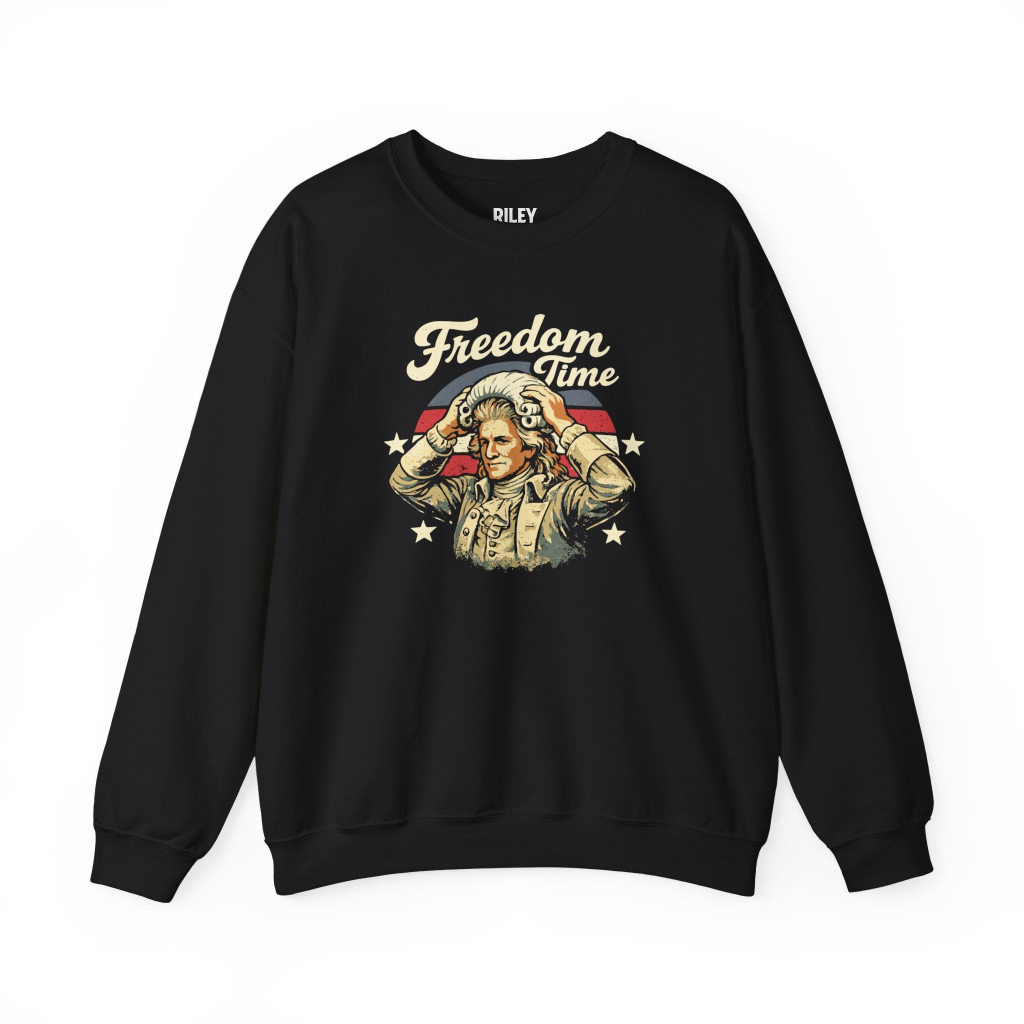 Freedom Time Crewneck front view on model