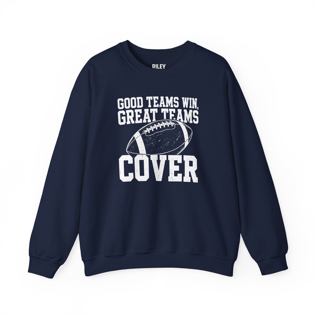 Good Teams Win Great Teams Cover Crewneck in charcoal