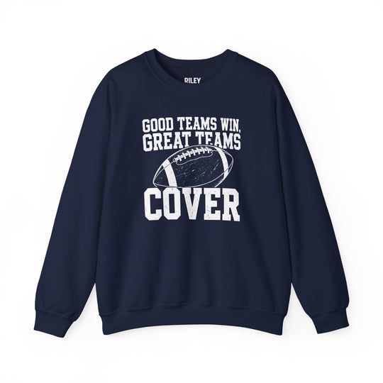 Good Teams Win Great Teams Cover Crewneck in charcoal
