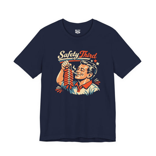 Safety Third Tee in heather gray