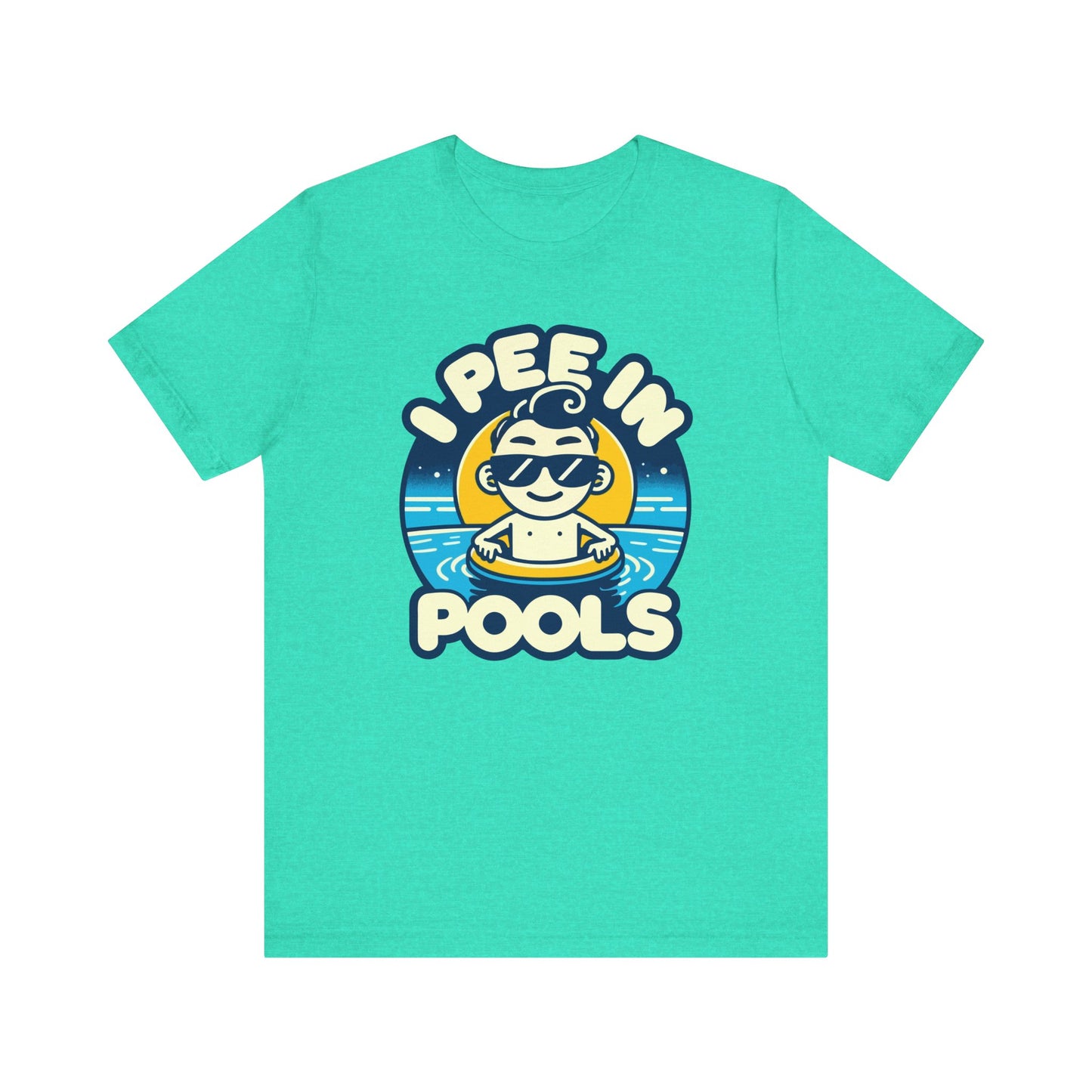 I Pee In Pools - Funny Summer T-Shirt - Humorous Pool Graphic Tee - Playful Swimwear Shirt - Perfect Gift for Pool Lovers - Summer Fun Style