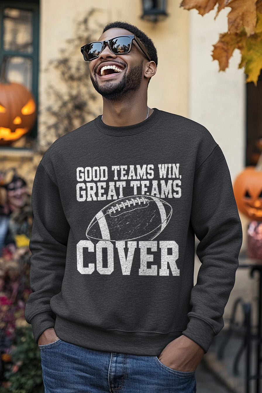 Good Teams Win Great Teams Cover Crewneck lifestyle mockup