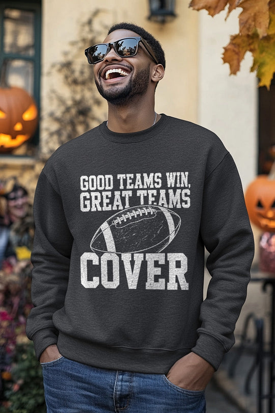Good Teams Win Great Teams Cover Crewneck lifestyle mockup
