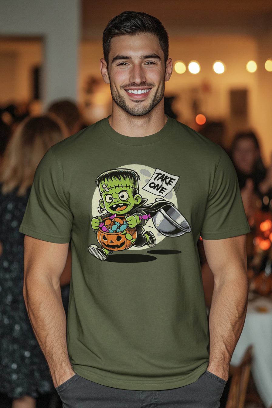 Take One Halloween Candy Funny Tee - Funny Halloween Trick or Treating Shirt - Kid's Candy Heist Humor