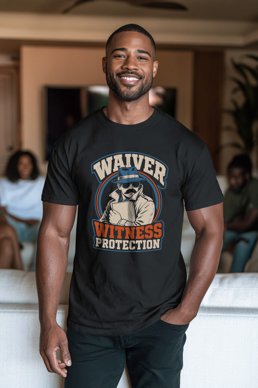Waiver Witness Protection Tee lifestyle mockup